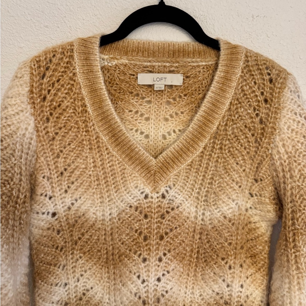EUC LOFT Space Dye V-Neck Sweater - Picture 7 of 9